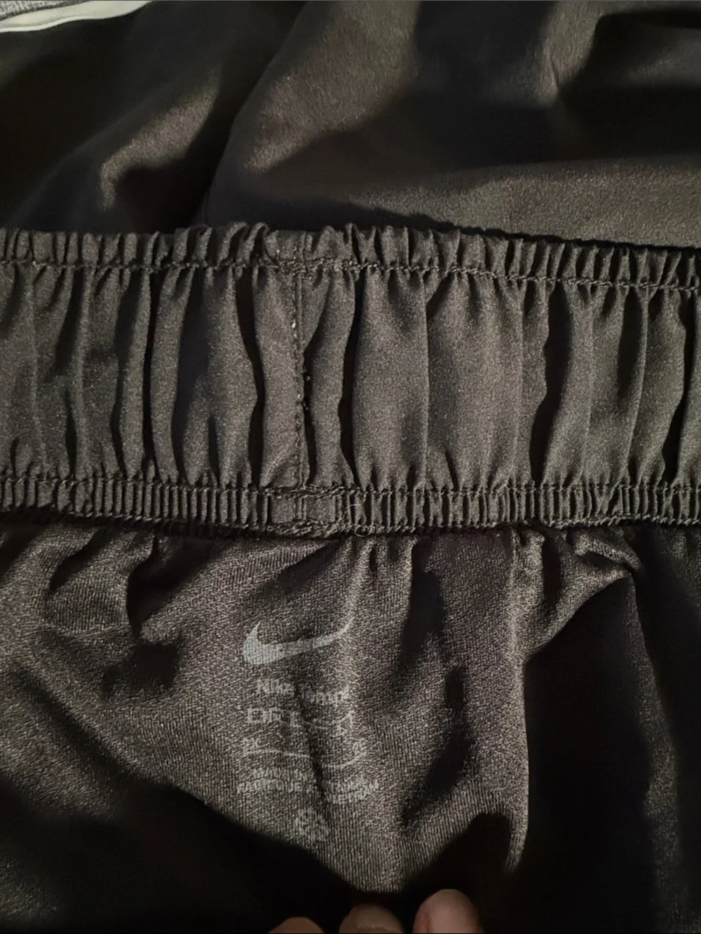 Nike Black Women's Athletic Shorts with White Piping